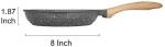 JEETEE 8 Inch Nonstick Frying Pan, Stone Coating Cookware, Nonstick Omelette Pan with Heat-Resistant Handle, Compatible with All Stoves (Grey)