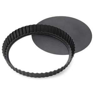 Maclia Tart Pan Removable Bottom - 8.6 Inch Non-Stick Carbon Steel Pie Pan for Baking Tarts, Pies, Quiches, Brownies, Quiche Baking Dish with Fluted Edges, Fruit Tart Mold