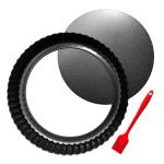 CFGUK 9 Inch Tart and Quiche Pan with Removable Bottom, Pie Pans for Baking, Non-stick Carbon Steel Quiche Pan for Pie, Mousse Cakes, Fruit and Desserts