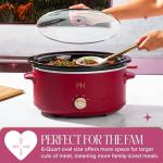 Paris Hilton 6-Quart Manual Slow Cooker, Berry