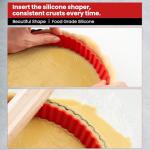 Maywe Tanso Tart Pan with Removable Bottom,9 Inch Tart and Quiche Pan,Non-stick Round Carbon Steel Deep Fluted Pie Pan with Crust Shaper Ring - Quiche Baking Dish Tart Pans For Baking Party Festival