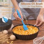 Vnray 2 Pack 9.5 inches Pie Pan with Removable Bottom for Baking, Deep Quiche Tart Pan Non Stick for Oven, Fluted Pie Dish Plate Tin for Apple, Pot Pies, Cheesecakes and Desserts