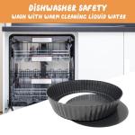 RICHSC-PAN Deep Tart Pan, 9.5 x 2.2 Inches Non-Stick Tall Tart Pan Bottom Can Be Removed. Suitable for Making Various Pies, Tarts and Quiche. Easy to Clean is the Choice for Home Baking.