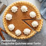 Maywe Tanso Tart Pan with Removable Bottom,9 Inch Tart and Quiche Pan,Non-stick Round Carbon Steel Deep Fluted Pie Pan with Crust Shaper Ring - Quiche Baking Dish Tart Pans For Baking Party Festival