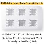 OCPO KITCHEN Bubble Silicone Baking Mold, Silicone Candle Mold, French Dessert Molds for Mousse Cake Pastry Chocolate Pudding Jelly Cheesecake Ice Cream, Cube Shape (6-Cavity)