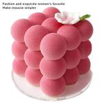 OCPO KITCHEN Bubble Silicone Baking Mold, Silicone Candle Mold, French Dessert Molds for Mousse Cake Pastry Chocolate Pudding Jelly Cheesecake Ice Cream, Cube Shape (6-Cavity)