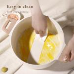 CAROTE 6 Qt Nonstick Stock Pot with Lid Soup Pot, 6 Quart Casserole with Lid, Easy to Clean Non Stick Cooking Pot Cookware PFOA Free, White Granite