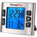 TempPro TM02 24H Digital Timer with Dual Kitchen Timers for Cooking, Magnetic Timer Clock with Adjustable Alarm Volume & LCD Backlit Display, Classroom Timer for Kids & Teachers(Previously ThermoPro)