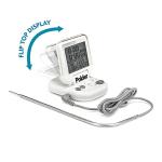 Polder Digital In-Oven Thermometer/Timer, White