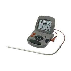 Taylor Programmable with Timer Instant Read Wired Probe Digital, Meat, Food, Grill BBQ Cooking Kitchen Thermometer with Timer, Gray