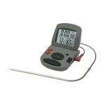 Taylor Programmable with Timer Instant Read Wired Probe Digital, Meat, Food, Grill BBQ Cooking Kitchen Thermometer with Timer, Gray