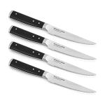 KitchenAid Gourmet 4 Piece Forged Triple Rivet Steak Knife Set, High Carbon Japanese Steel, Sharp Kitchen Knife Set, 4.5 inch, Black