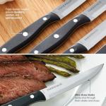 Farberware Triple-Riveted 4-Piece Steak Knife Set, High-Carbon Stainless Steel, Razor-Sharp Knives, Kitchen Knives, Set of 4, Black