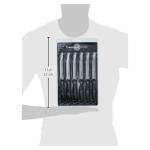 Cuisinart Knife Set, 6pc Steak Knife Set with Steel Blades for Precise Cutting, Lightweight, Stainless Steel & Durable, C77TR-6PSK, Black