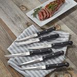 Cuisinart Knife Set, 6pc Steak Knife Set with Steel Blades for Precise Cutting, Lightweight, Stainless Steel & Durable, C77TR-6PSK, Black