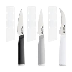 KitchenAid Paring Knife Set, High Carbon Stainless Steel Kitchen Knife Set, Razor-Sharp Blades, 3 Piece, Multicolor