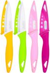 FODCOKI Paring Knife, 4 inch Fruit Paring Knives Set of 4 with Cover Sheath, Small Kitchen Sharp Peeling Cutting for Vegetable Stainless Steel