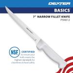 Dexter-Russell 7” Narrow Fillet Knife – P94812, High-Carbon Stainless Steel Blade, Slip-Resistant Polypropylene Handle, Ideal for Precise Fish and Meat Filleting