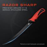 KastKing Intimidator Bait Knife and Filet Knives, Ultra-Sharp G4116 German Stainless-Steel Blades, Fresh or Saltwater, Non-Slip Handle, Durable Storage Bag, and Honing Rod