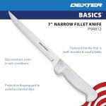 Dexter-Russell 7” Narrow Fillet Knife – P94812, High-Carbon Stainless Steel Blade, Slip-Resistant Polypropylene Handle, Ideal for Precise Fish and Meat Filleting