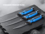 Sidomma Fillet Knife and Bait Knife Set Performance 5"-6"-7" G4116 German Flex Razor Sharp Stainless-Steel Blade with Sheath for Filleting and Boning, Pro Fishing Gear and Equipment Tools, Cool Fishing Gift for Men (Black-Blue)