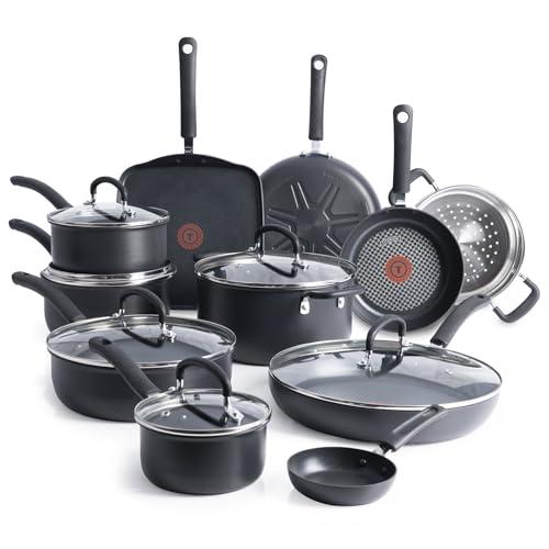 T-Fal 17-Piece Hard Anodized Nonstick Cookware Set