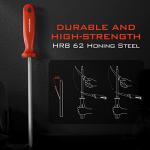 KastKing Intimidator Bait Knife and Filet Knives, Ultra-Sharp G4116 German Stainless-Steel Blades, Fresh or Saltwater, Non-Slip Handle, Durable Storage Bag, and Honing Rod