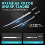 DURATECH 12V Cordless Electric Fillet Knife with 8" & 10" Razor-Sharp Blades, Electric Fish Fillet Knife with 2.0Ah Built-in Battery, Type-C Charge, Non-Slip Handle, Storage Case for Fishing Filleting