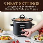 Elite Gourmet 3 Qt Electric Slow Cooker, Black