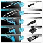 DURATECH 12V Cordless Electric Fillet Knife with 8" & 10" Razor-Sharp Blades, Electric Fish Fillet Knife with 2.0Ah Built-in Battery, Type-C Charge, Non-Slip Handle, Storage Case for Fishing Filleting