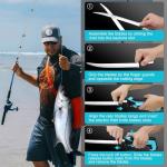 DURATECH 12V Cordless Electric Fillet Knife with 8" & 10" Razor-Sharp Blades, Electric Fish Fillet Knife with 2.0Ah Built-in Battery, Type-C Charge, Non-Slip Handle, Storage Case for Fishing Filleting