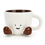 EWCEFIC Coffee Mugs,Cute funny Mug For Women, 12.8oz/380ml Unique Ceramic Coffee Tea Cups, Office Mug Gift (chocolate)