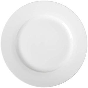 Amazon Basics 6-Piece White Dinner Plate Set, Microwave and Dishwasher Safe for Everyday Use, 10.5 inches