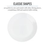 Martha Stewart Opalton 6-Piece 10-Inch Dinner Plates – Chip and Break Resistant Opal Glass Plates, Durable and Lightweight Dinnerware Set for Everyday Use