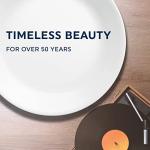 Corelle Vitrelle 8-Piece Dinner Plates Set Triple Layer Glass and Chip Resistant, Lightweight Round Plates, Winter Frost White