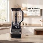 Ninja Professional Blender 1000W, Total Crushing Technology- Smoothies, Ice Crushing & Frozen Fruit, Full-Size Countertop Blender, 72-oz. Pitcher, Black & Grey, BL610