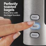 Hamilton Beach 2 Slice Extra Wide Slot Toaster with Bagel & Defrost Settings, Shade Selector with 7 Browning Levels, Toast Boost, Auto Shutoff, Black & Stainless Steel (22633)