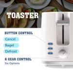 Seydere Toaster 2 Slices, Toasters Wide Slot, Bread Toaster with Cancel, Bagel, Defrost Function, Bagel Toasters with Removable Tray & 6 Temperature Settings, Beige