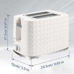 Seydere Toaster 2 Slices, Toasters Wide Slot, Bread Toaster with Cancel, Bagel, Defrost Function, Bagel Toasters with Removable Tray & 6 Temperature Settings, Beige