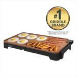 bella XL Electric Ceramic Titanium Griddle, Make 15 Eggs At Once, Healthy-Eco Non-stick Coating, Hassle-Free Clean Up, Large Submersible Cooking Surface, 12" x 22", Copper/Black