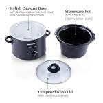 Elite Gourmet 3 Qt Electric Slow Cooker, Black