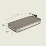 bella 10" x 20" Electric Griddle with EverGood™ Ceramic Nonstick Coating, Removable Temperature Probe, Dishwasher-Safe Drip Tray & Cool Touch Handles, Cook up to 10 Eggs, 1500 Watt, Oatmilk