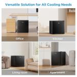 Midea MERM17B0ABB 1.7 Cu Ft Mini Fridge, Compact Refrigerator with Adjustable Thermostat, Reversible Door, Low Noise, Energy Efficient, Ideal for Dorm, Office, Bedroom, Black