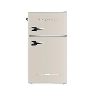 Frigidaire EFR840-Cream EFR840 Retro Mini Fridge with Freezer & Side Bottle Opener-Small 2 Door Refrigerator for Office Bar or College Dorm Room-3.1 Cu Ft (Cream)