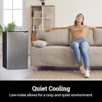 Igloo 3.2 Cu.Ft. Mini Fridge with Freezer - Single Door Compact Refrigerator with Glass Shelves for Homes, Dorms & Offices- Keep Snacks, Drinks & Frozen Foods Cool with Temperature Control Mini Fridge