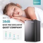 EUHOMY 3.2 Cu.Ft Mini Fridge with Freezer, Single Door Compact Refrigerator, Adjustable Thermostat, Mini Refrigerator Energy Saving, Mini fridge for Bedroom, Dorm, Office, Black