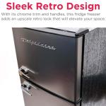 Frigidaire, 2 Door Apartment Size Refrigerator/Freezer Combo, 7.5 cu ft, Platinum Series, Stainless, 23" D x 21.5" W x 55.5" H