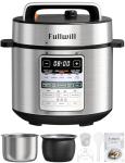Fullwill Dual-Pot Electric Pressure Cooker 6+5QT(2026 Upgraded), 12-in-1 Multi-Cooker for Pressure Cooking, Soup, Yogurt, Stew, Rice