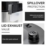 DUMOS 12-in-1 Electric Pressure Cooker 6 QT Stainless Steel Multi Cooker Electric for Pressure, Rice, Steamer, Yogurt Maker, Slow Cook,Meat Stew, Cake, Porridge, Multigrain, Sliver