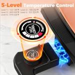 OSTBA Electric Skillet and Frying Pan with Glass Lid, 12"x12" Copper Nonstick Electric Pan for Cooking, 1500W Power, Cool Touch Handles, Adjustable Temperature, PTFE & PFOA Free